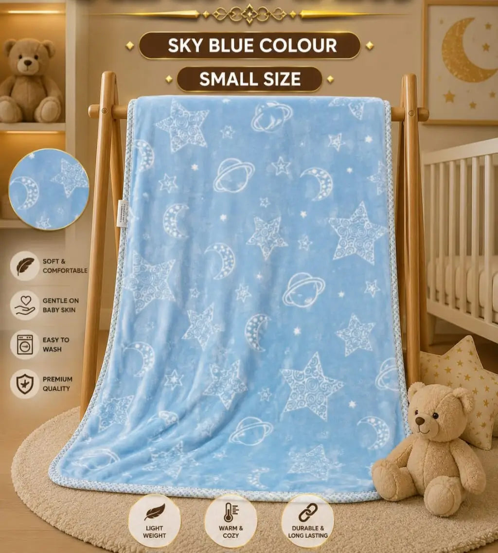 Printed velvet baby wrapping blanket