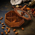 Wooden dry fruit pot