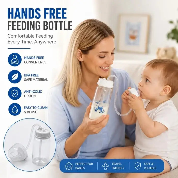 Hands-free feeder in use