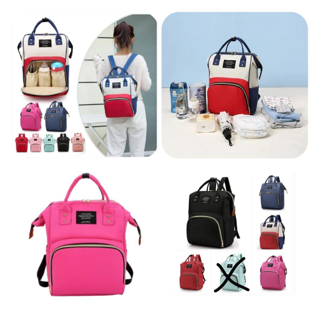 Diaper bag in use