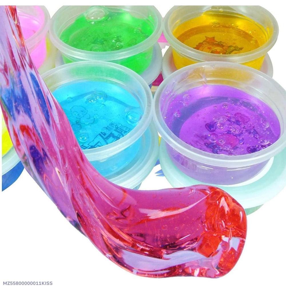 Pack of 12 magic crystal soft slime for kids