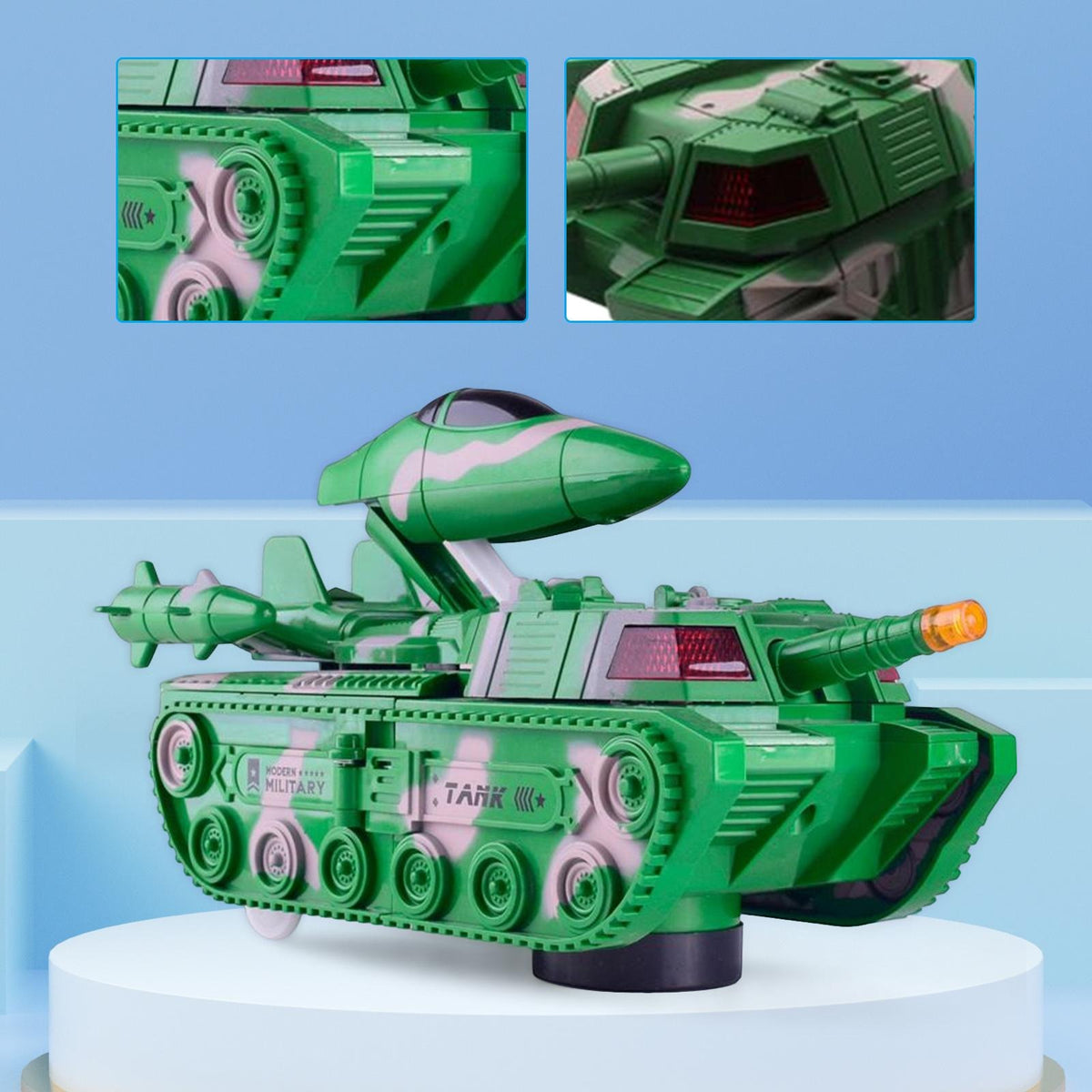 2‑in‑1 Military Aircraft & Tank Toy