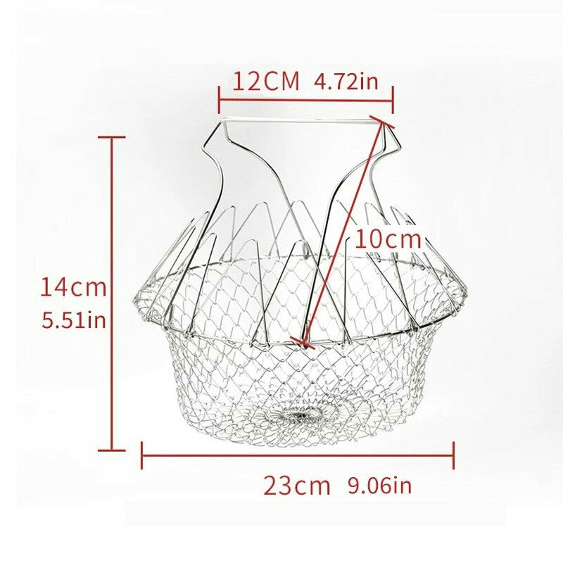Stainless Steel Multi-Functional Foldable Chef Basket
