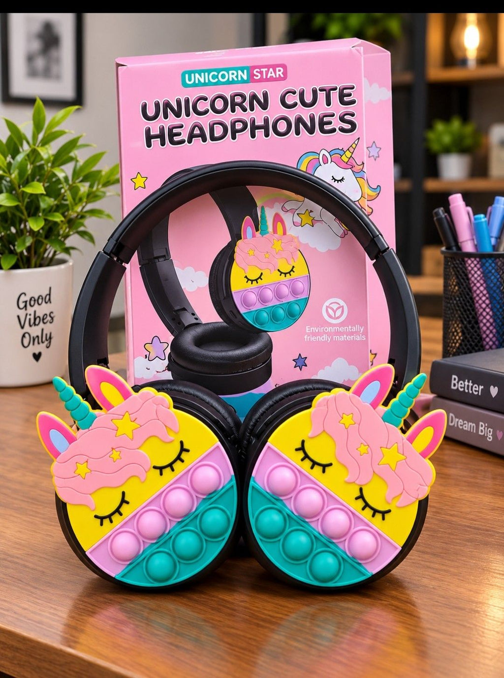 Unicorn Cute Pop-It Headphones