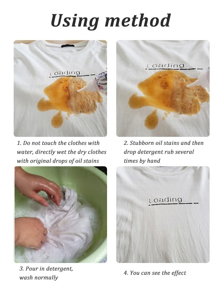 Clothes Oil Stain Remover Strong Degreasing Stain Removal Cleaner