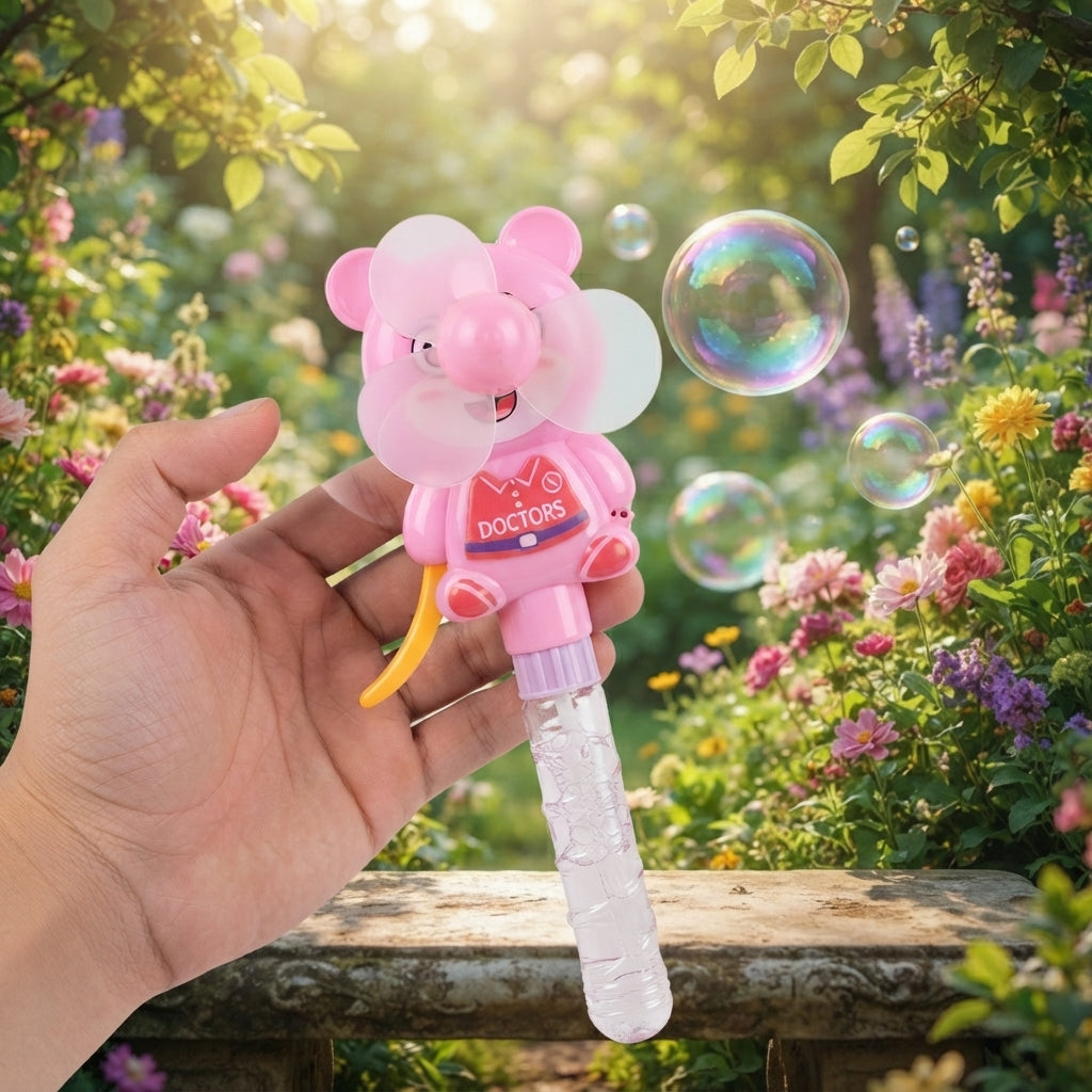 Bubble with manual fan 2 in 1