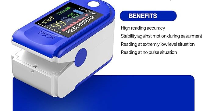 Pulse Oximeter Fingertip Monit Blood Oxygen Saturation