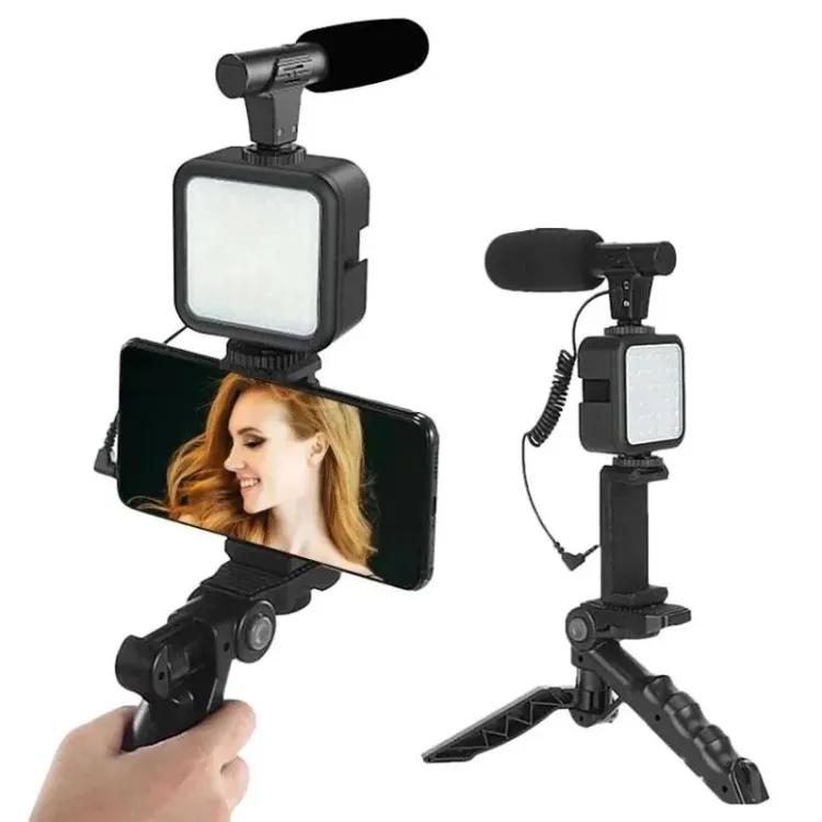 Ay-49 Vlogging Tripod Triple Band Light With Bluetooth Remote