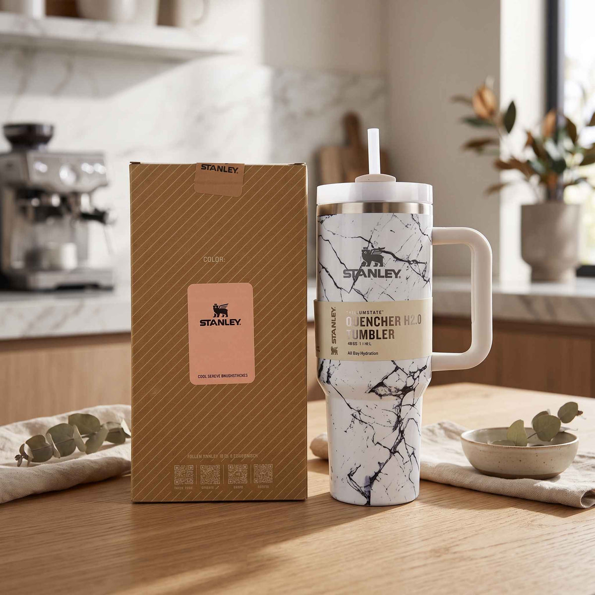 Stanley Premium Stainless Steel Tumbler - White Marble