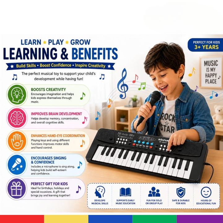 Bigfun 37-Key Electronic Keyboard Piano