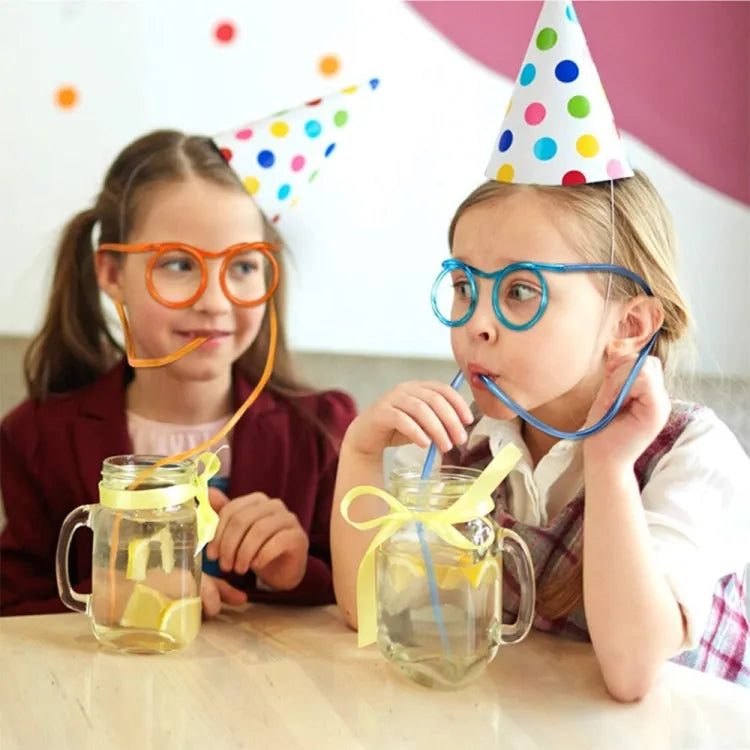 Funny Silly Straw Glasses for Kids and Adults