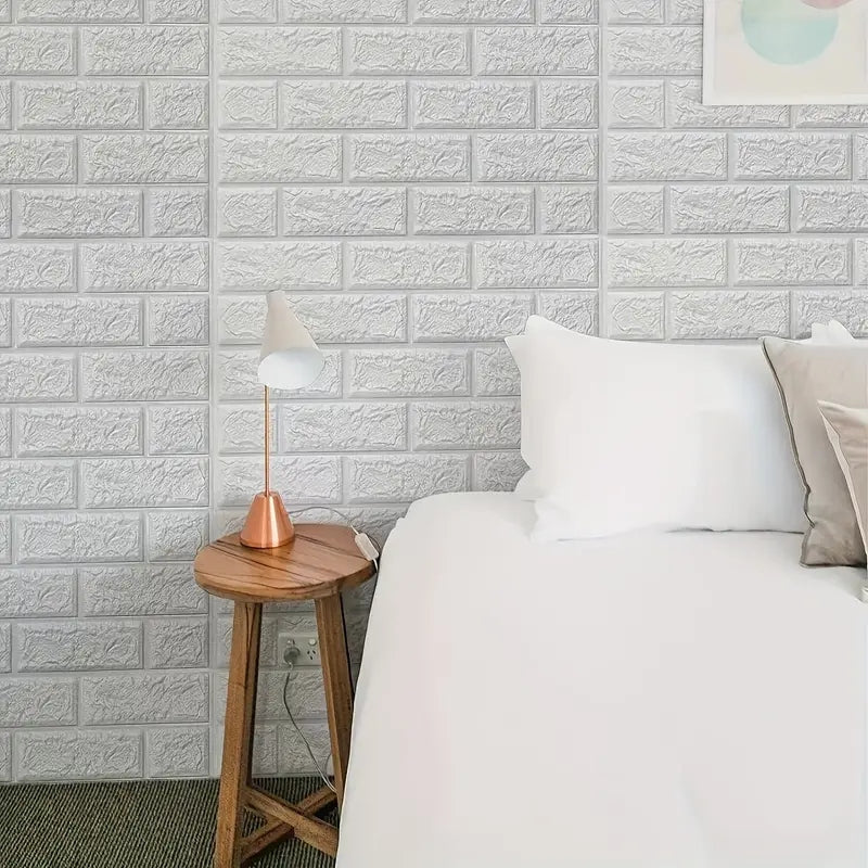 (1piece )3d Wall Stickers Faux Brick