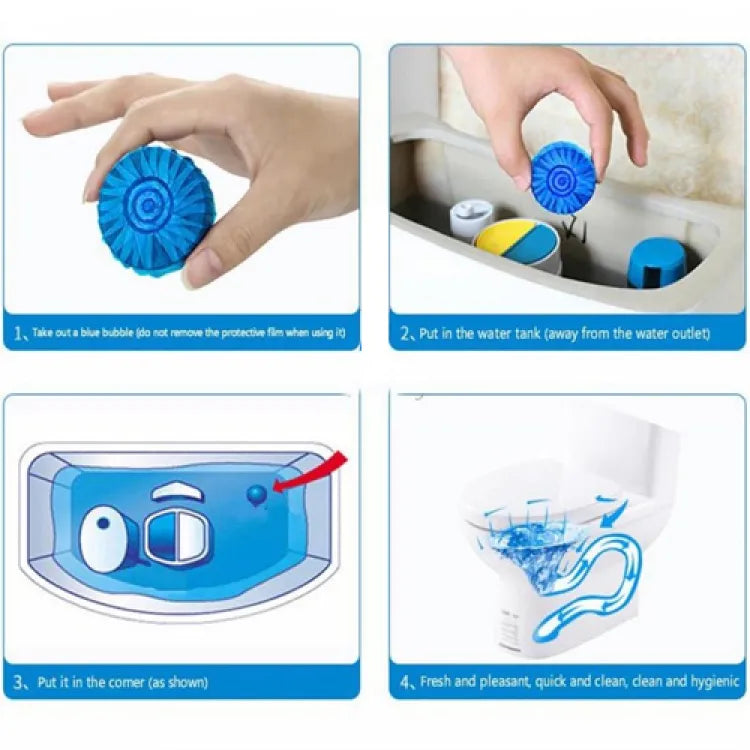 Toilet Cleaner Flush Tablets help keep your toilet fresh( pack of 10)