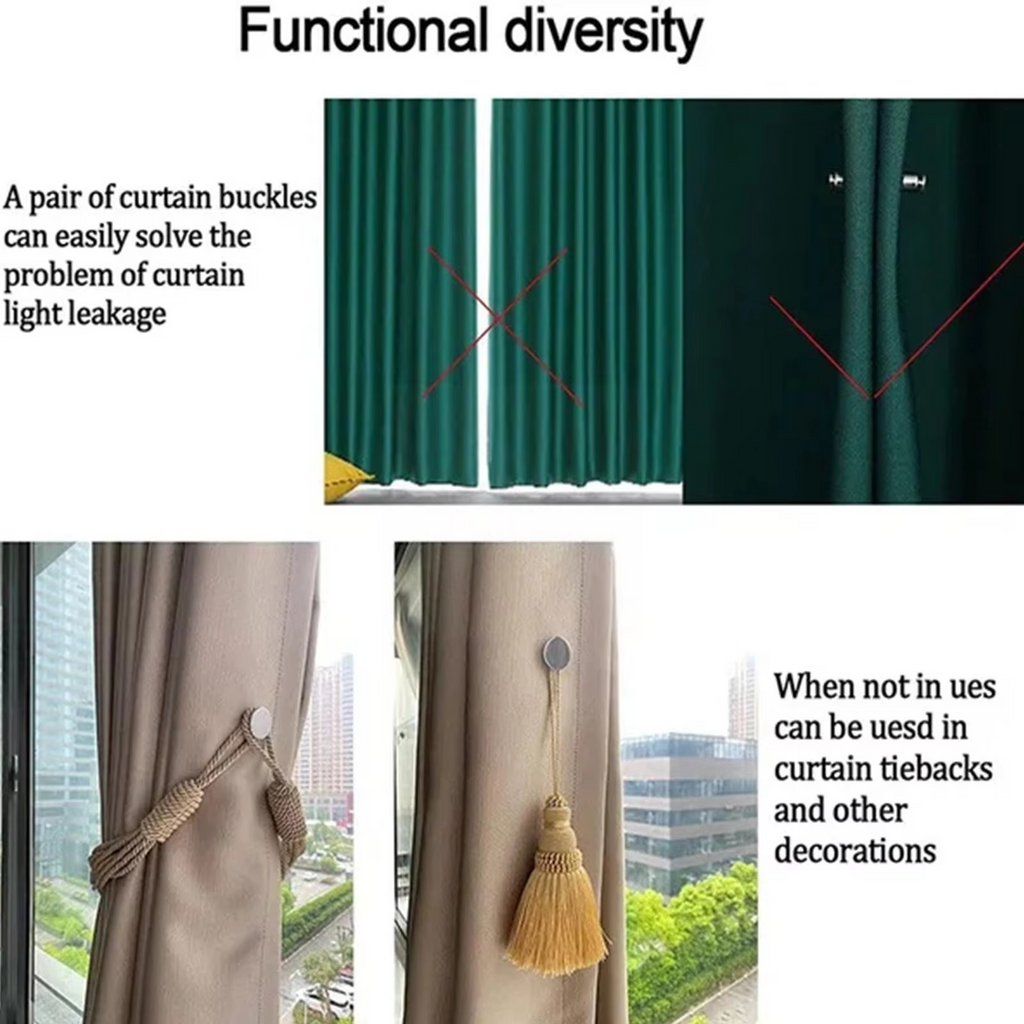 Curtain Pins, Curtain Tiebacks, Magnetic