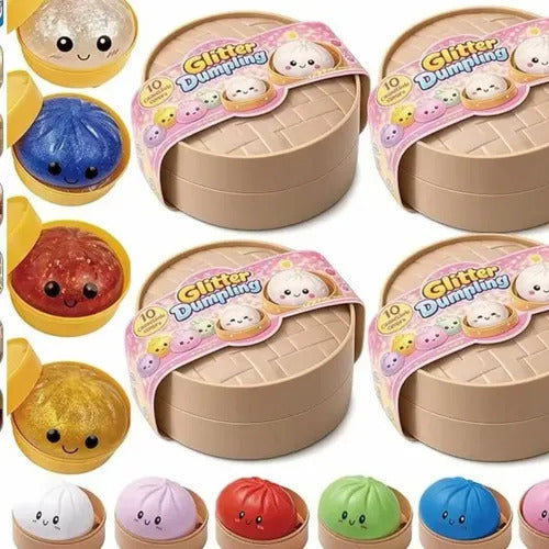 Squeeze Toys Box Dumpling Squishy Rising Stress Ball | Soft Desk Stress Relief for Office Home Relaxation