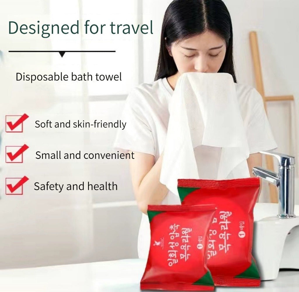1 PC of Compressed Bath Towels Disposable Face Towels Large