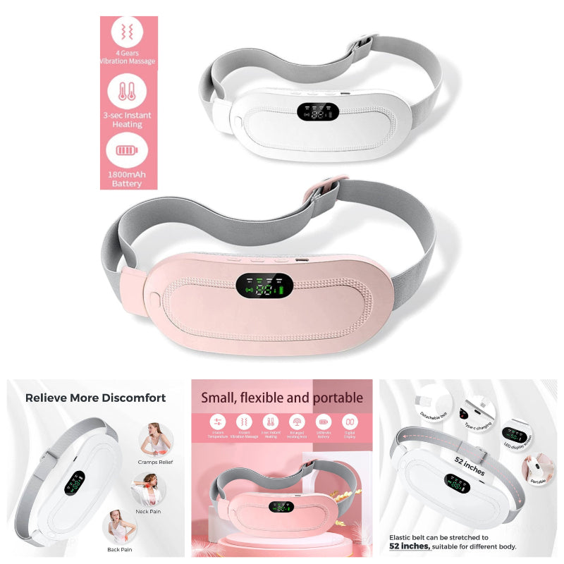 Heating and Vibrating Digital Period Pad for Healing Period Cramps