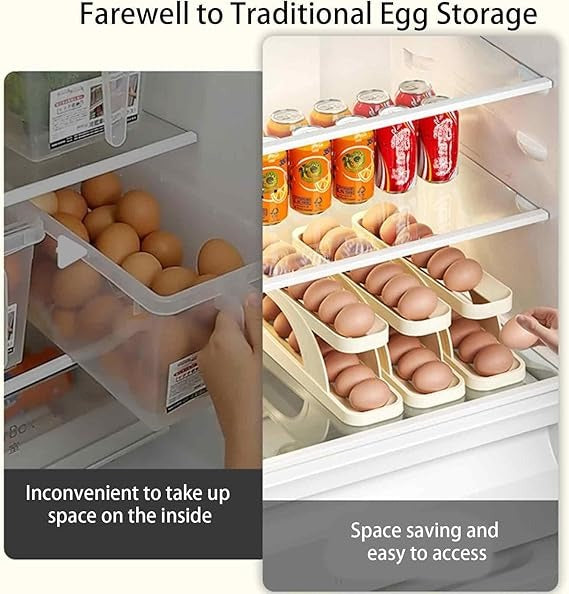 15 Egg Storage Box Rolling Design