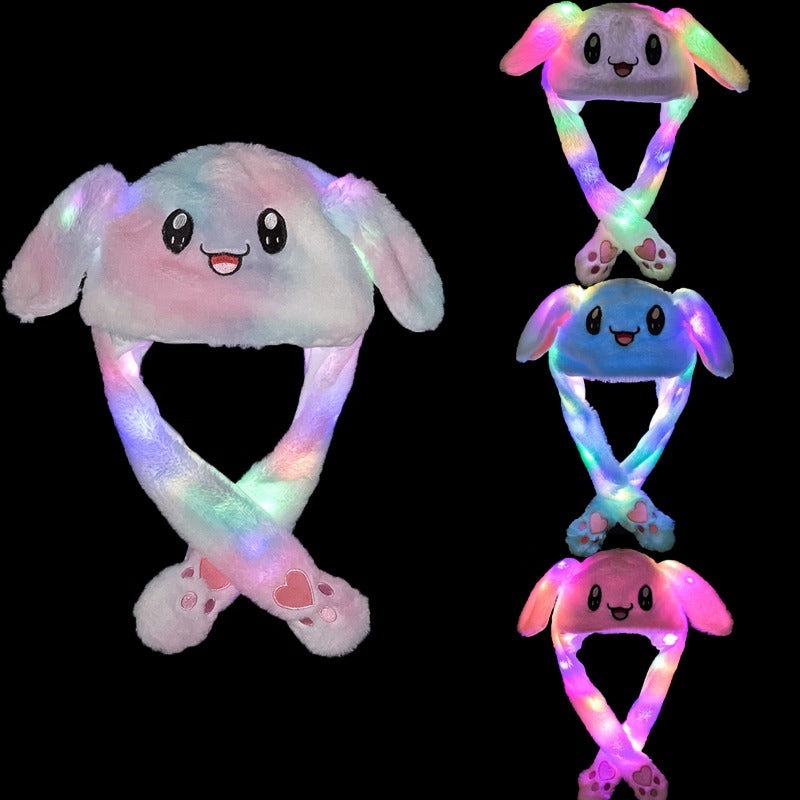 Bunny Caps: Winter Plush Ear Muffs & Ear Warmers with LED Lights