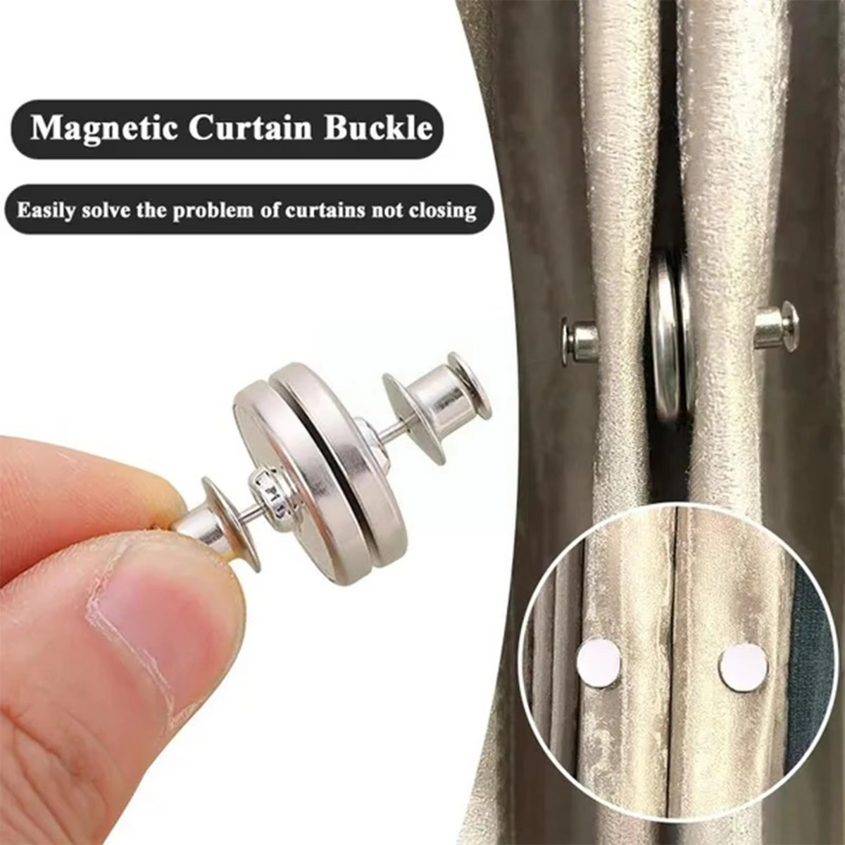 Curtain Pins, Curtain Tiebacks, Magnetic