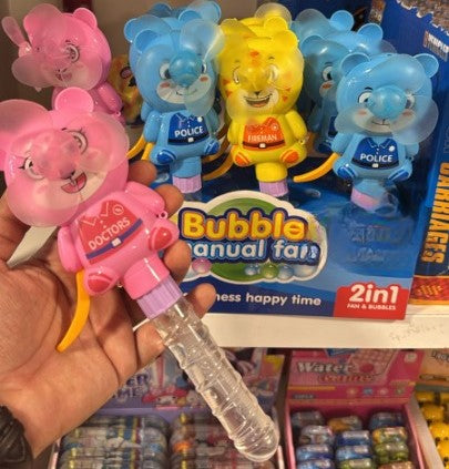 Bubble with manual fan 2 in 1