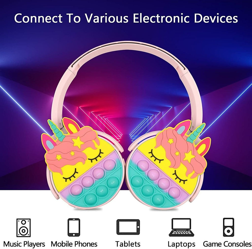 Unicorn Cute Pop-It Headphones
