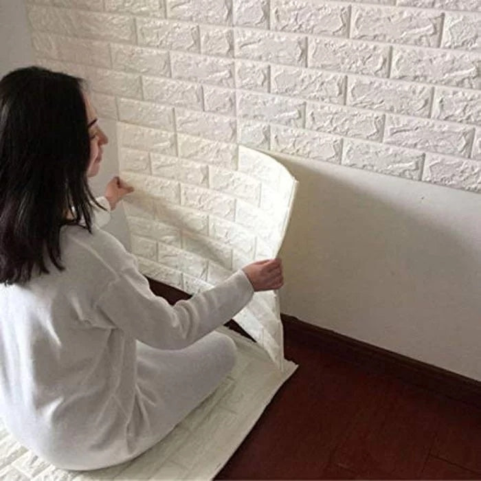 (1piece )3d Wall Stickers Faux Brick