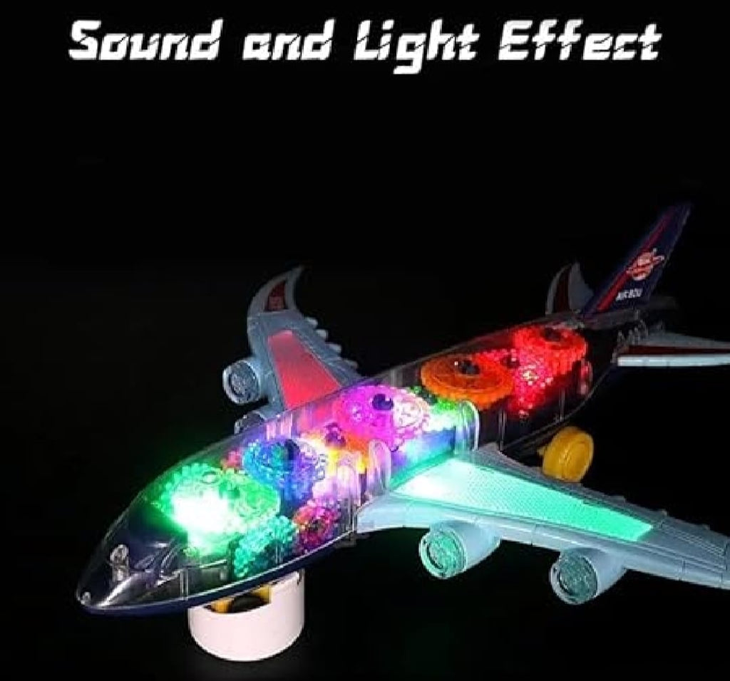 New Trending Transparent Gear Plane Toy