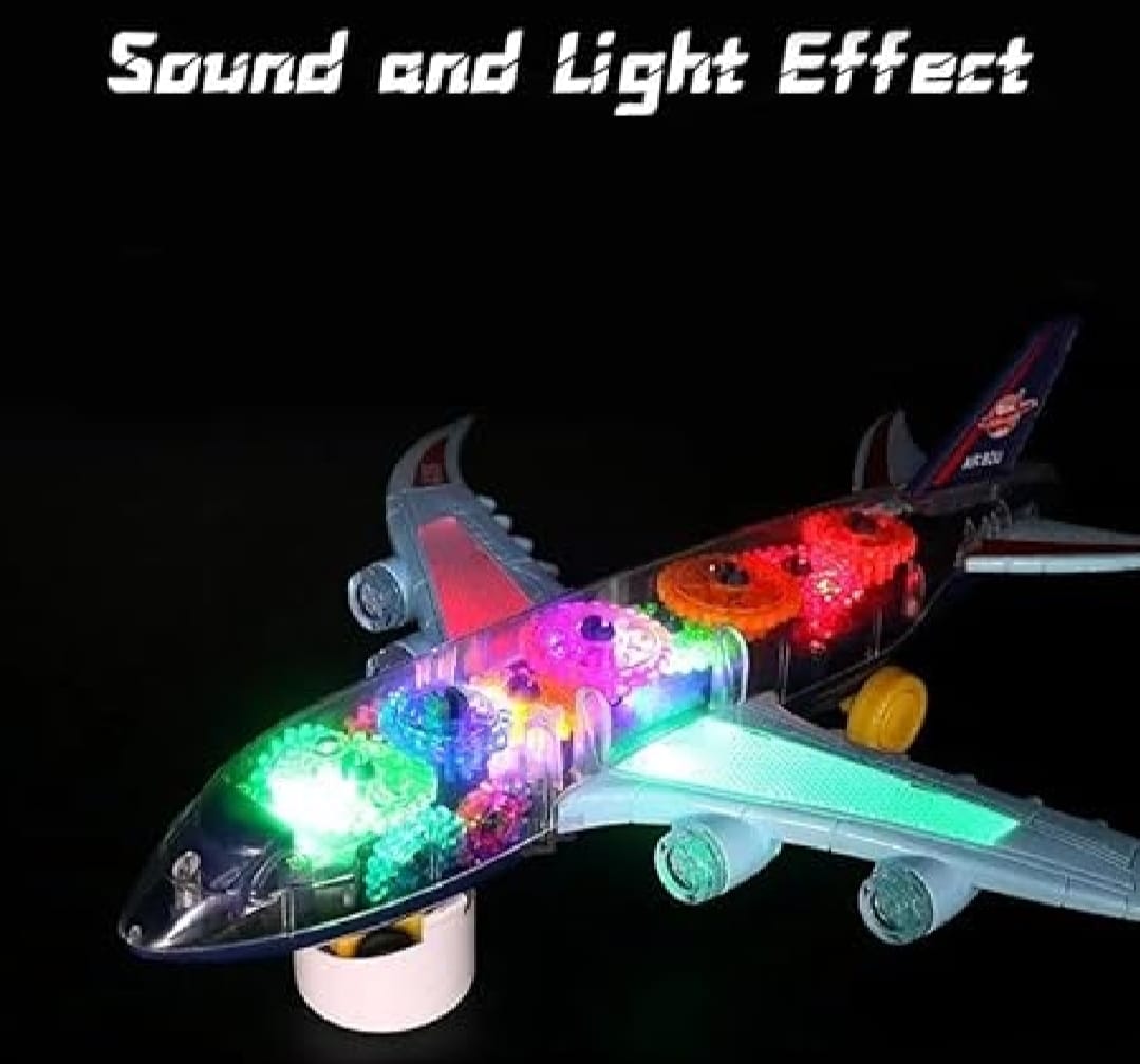 New Trending Transparent Gear Plane Toy
