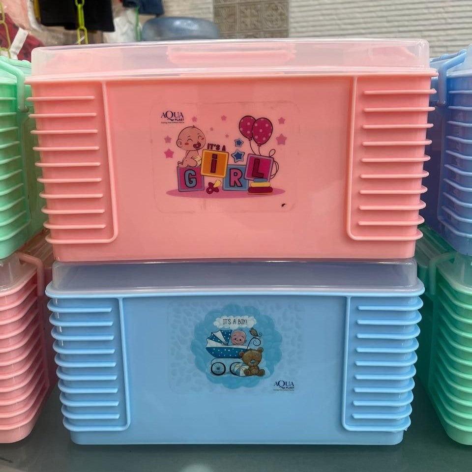 Portable Baby Care Storage Box  (Random Color)
