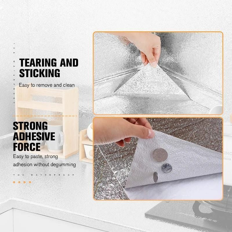 Silver Foil Kitchen Waterproof & Oil Proof Sticker