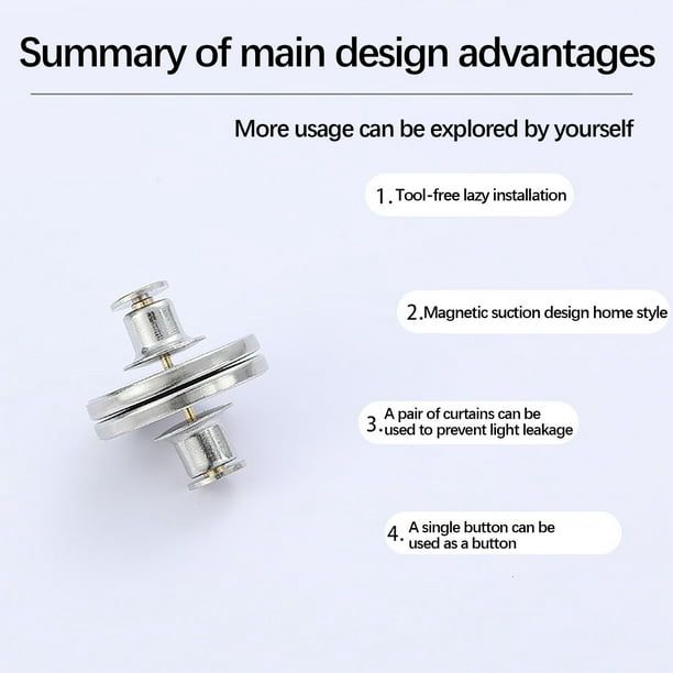 Curtain Pins, Curtain Tiebacks, Magnetic