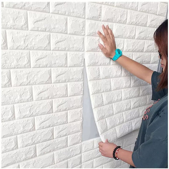 (1piece )3d Wall Stickers Faux Brick