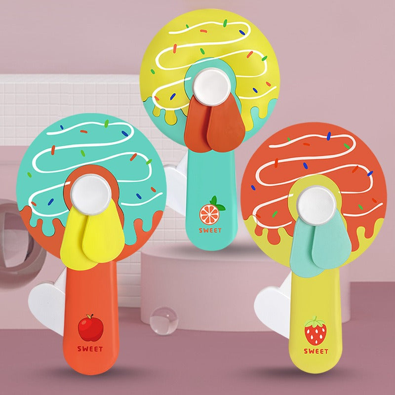 Donut Kid Fan – Cute Handheld Mini Fan for Kids