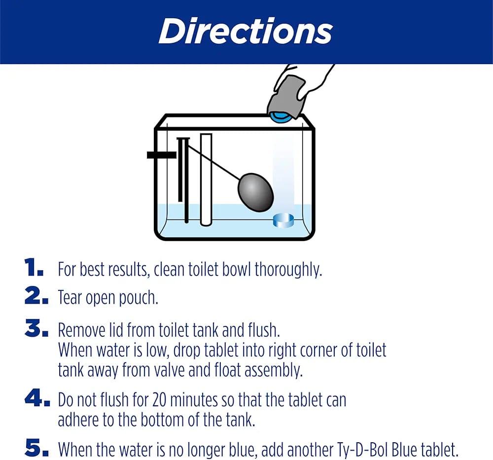 Ty-D-Bol In-Tank Blue Toilet Bowl Cleaner Tablets