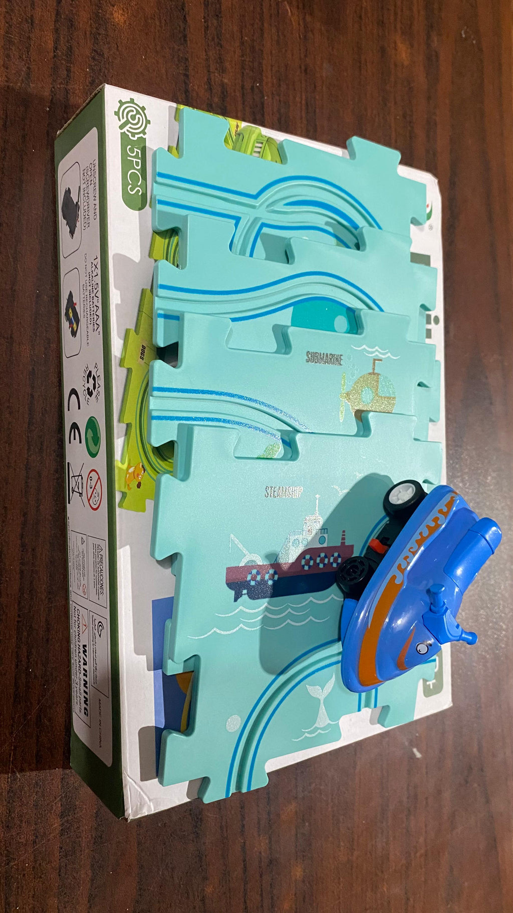 Puzzle Track Car Play Set / DIY Building Block (Random Design)