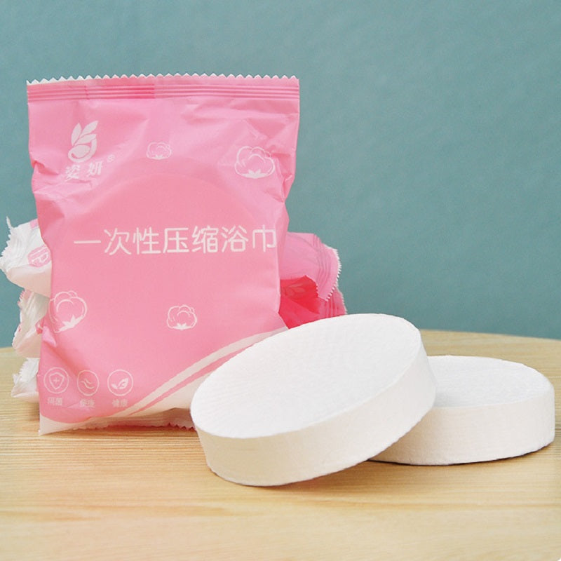 1 PC of Compressed Bath Towels Disposable Face Towels Large