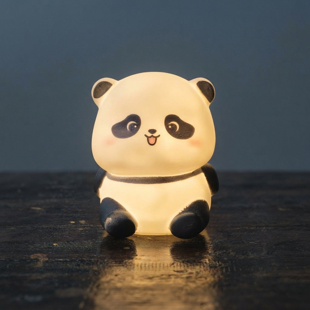 Cute Mini Panda LED Night Light Rechargeable Touch Lamp