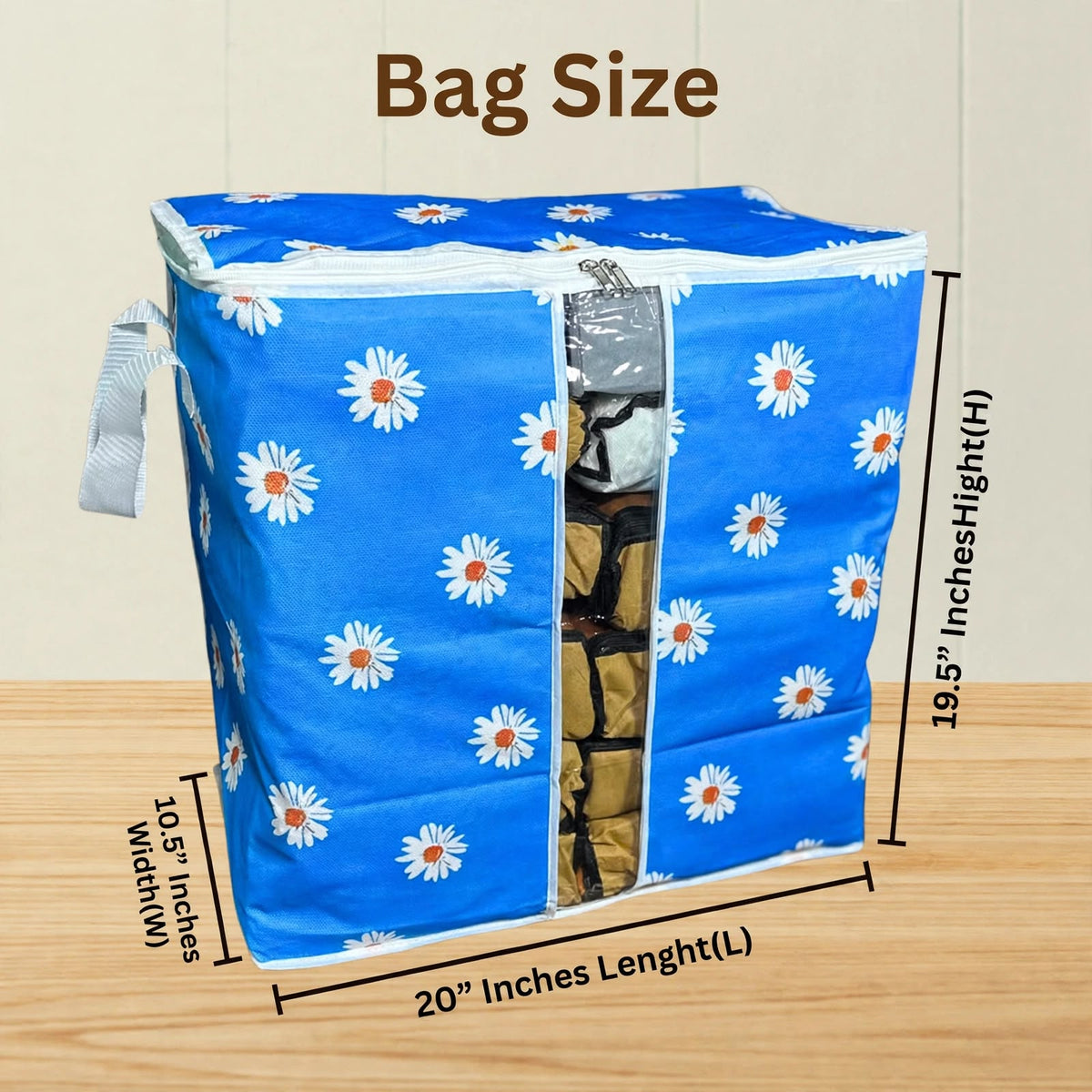 Durable Non-Woven Storage Organizer – Floral Design