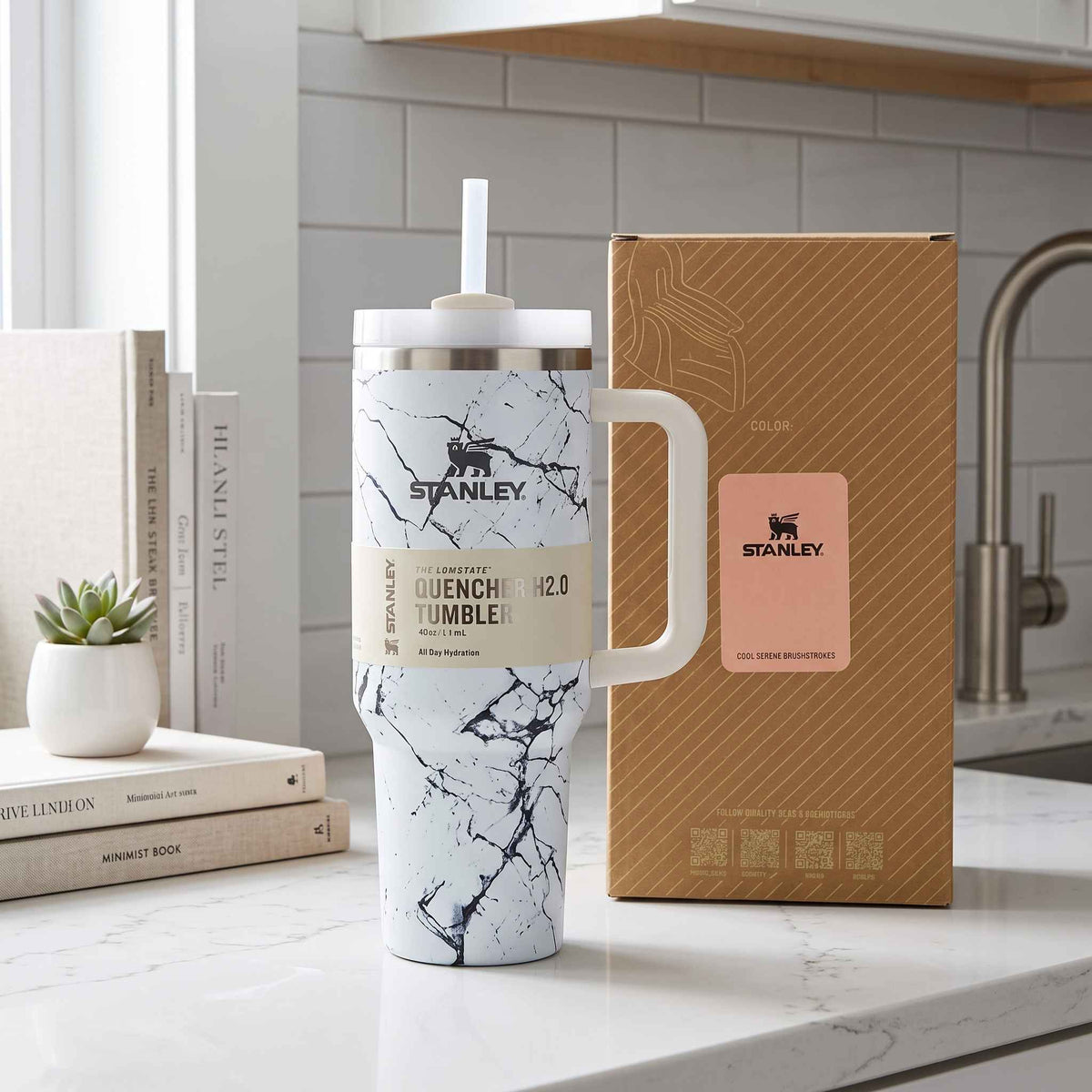 Stanley Premium Stainless Steel Tumbler - White Marble