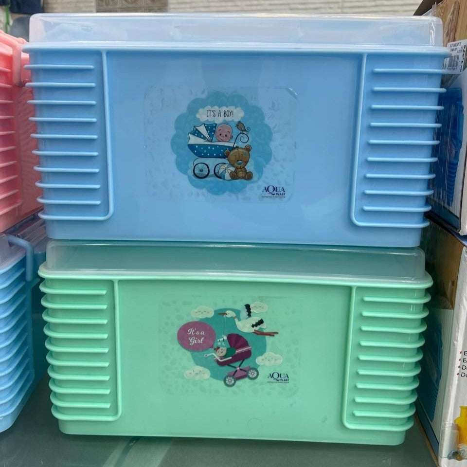 Portable Baby Care Storage Box  (Random Color)