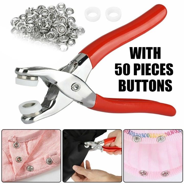 Metal Hand Press Tich Button Machine with 50 Button