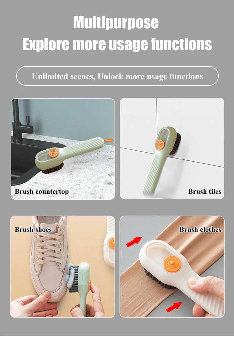 Multifunctional Soft-Bristled Shoe Brush