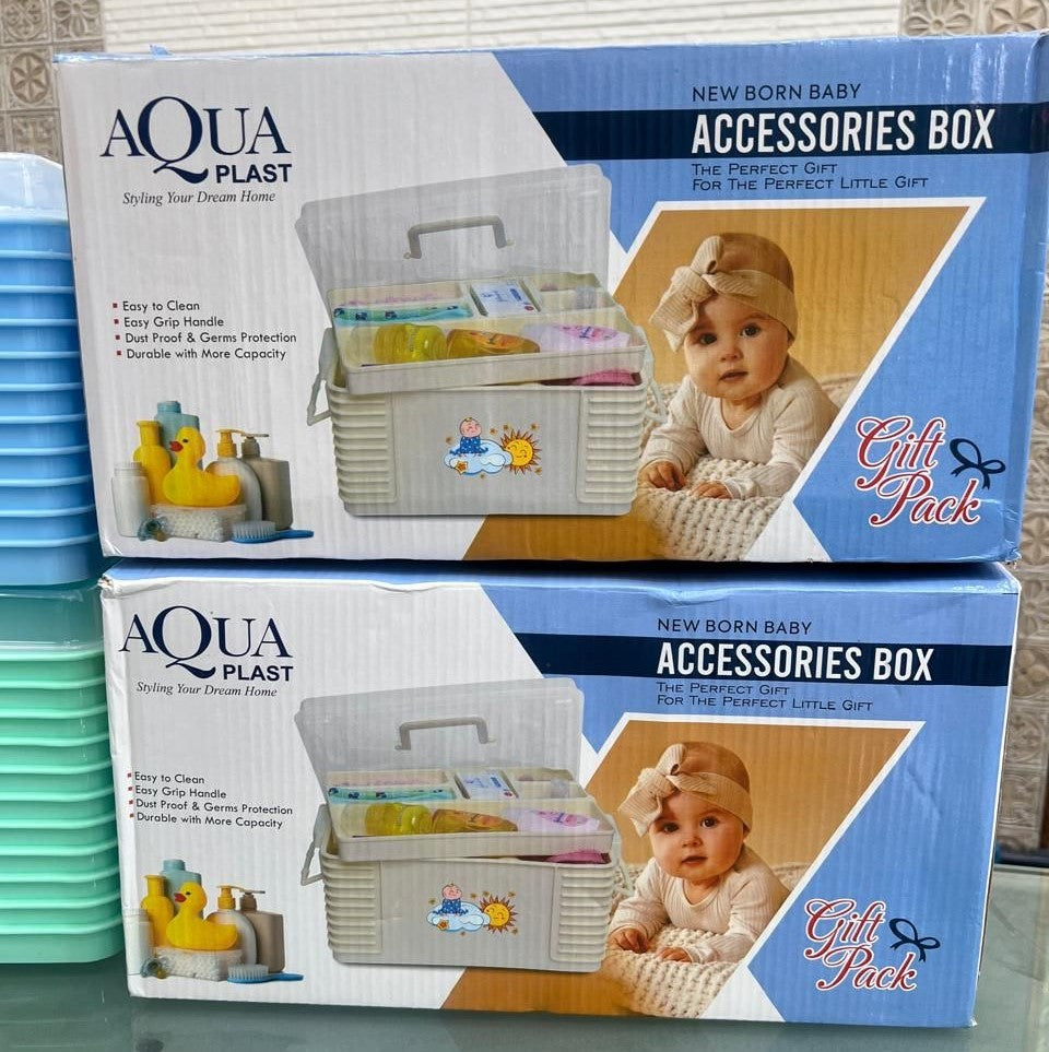Portable Baby Care Storage Box  (Random Color)