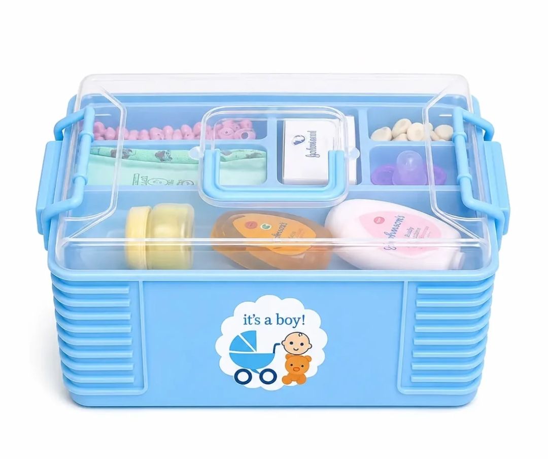 Portable Baby Care Storage Box  (Random Color)