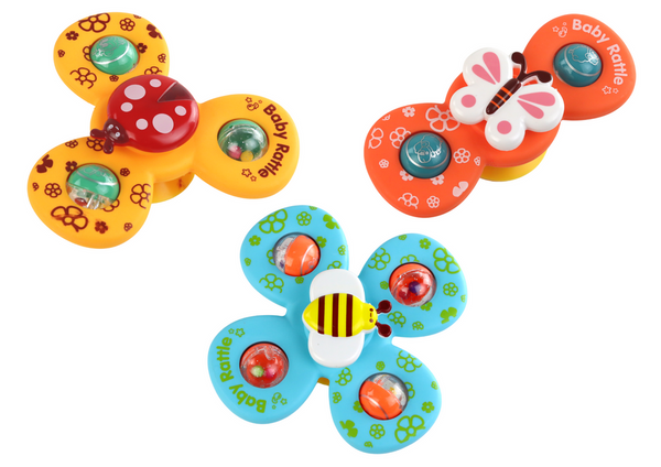 3PCS Rattle Suction Baby Toys Set
