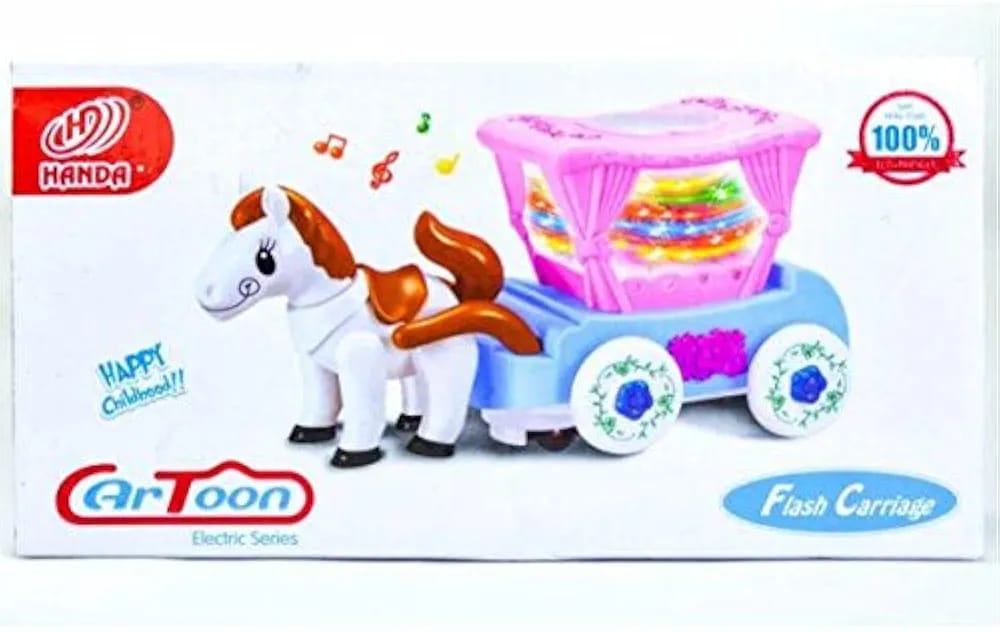 Cartoon Flash Carriage Musical Toy