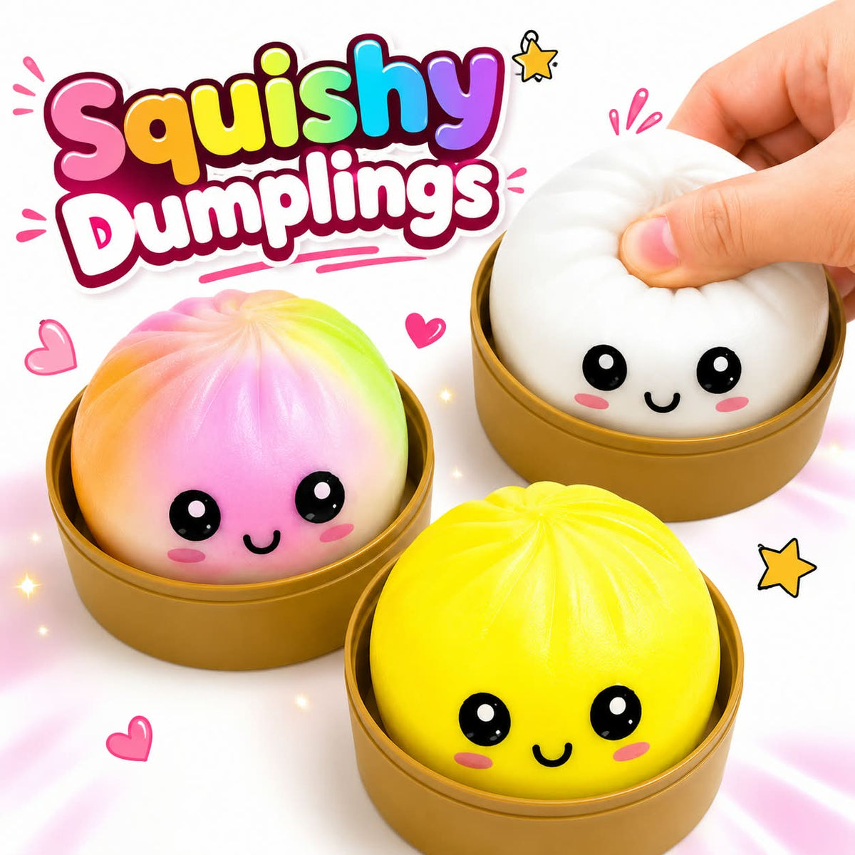 Squeeze Toys Box Dumpling Squishy Rising Stress Ball | Soft Desk Stress Relief for Office Home Relaxation
