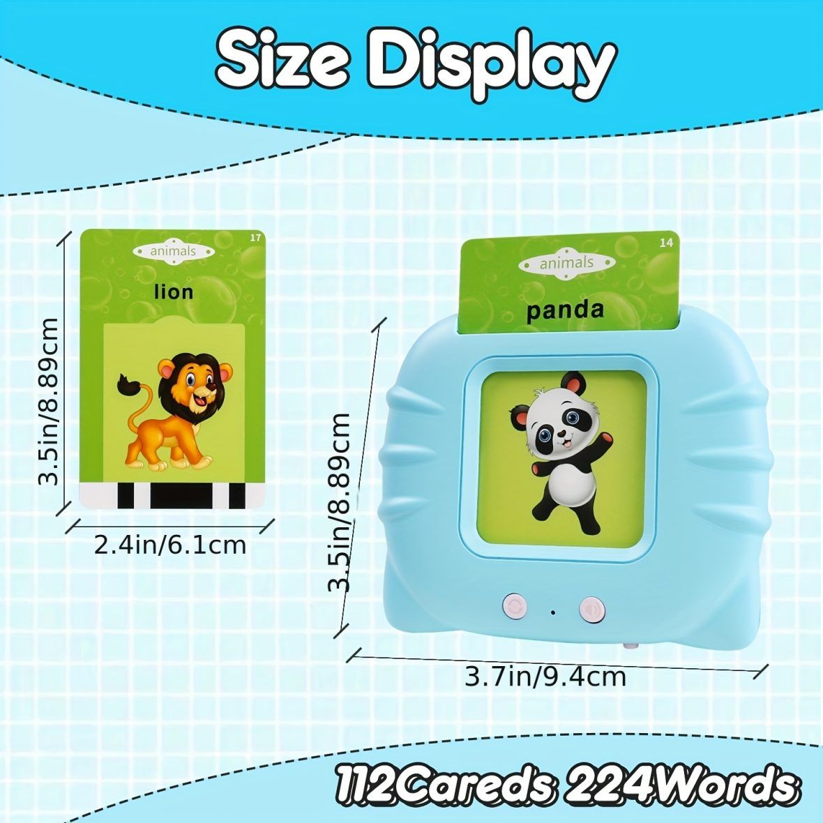 Multi-functional Interactive Flash Card Learning Toy for Toddlers 1 Reader unit and 112 cards