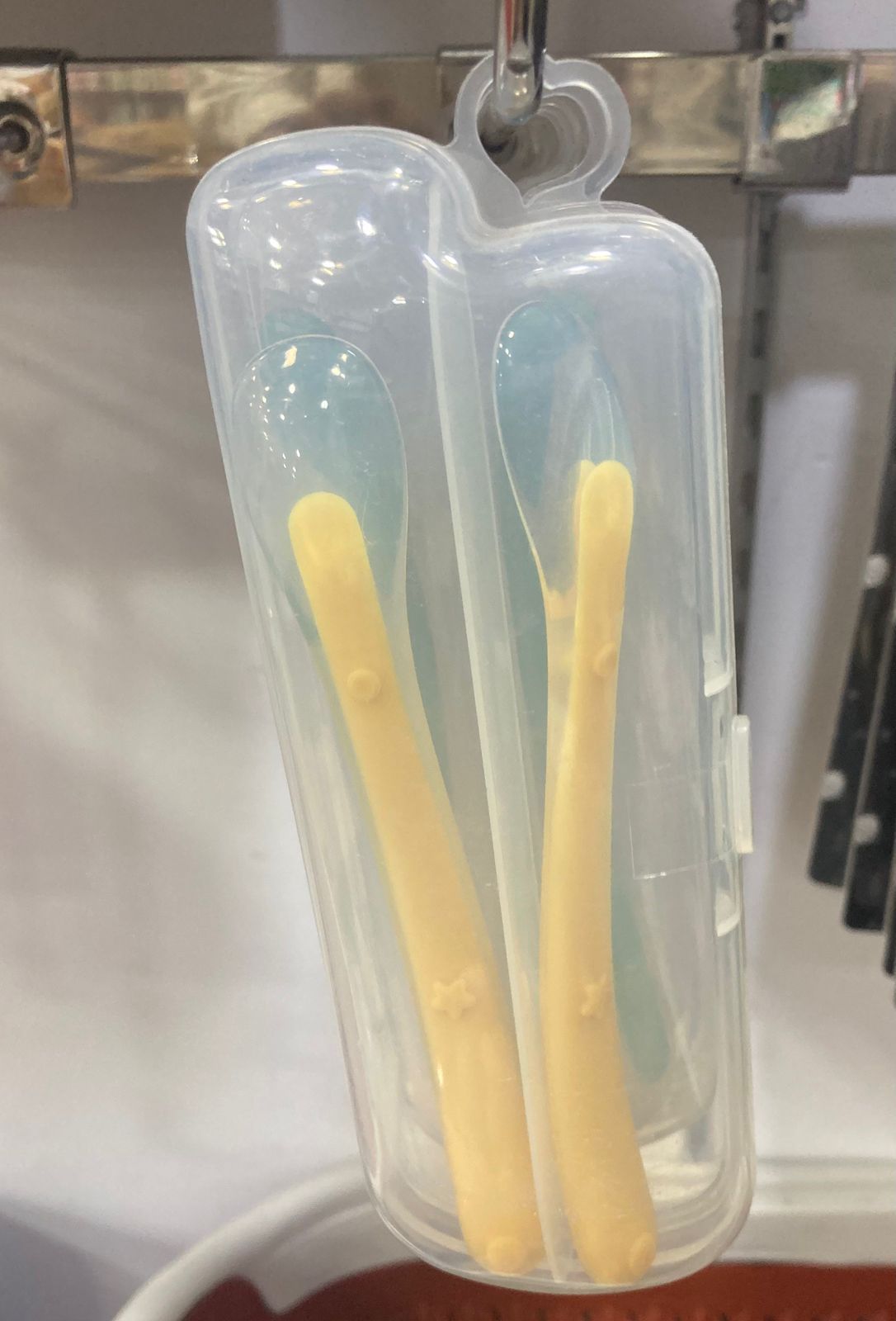 Baby Silicone Feeding Spoon & Fork Set with Hygienic Storage Box